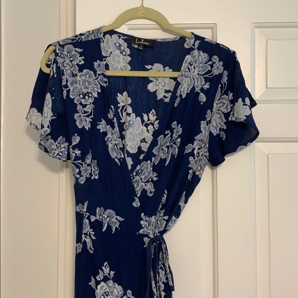 Flowy wrap tie maxi dress